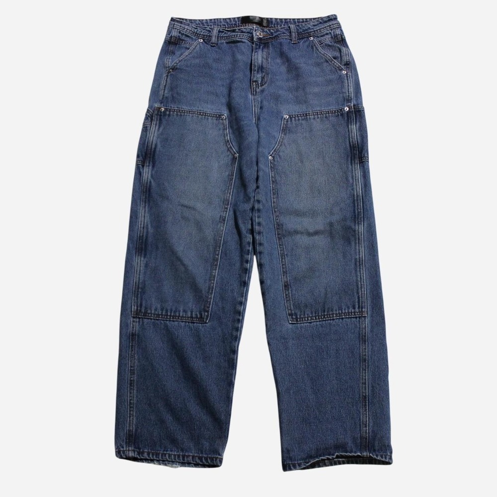 Mens Y2K Skater Streetwear Workwear Archive Double Knee Monkey Ride Jeans